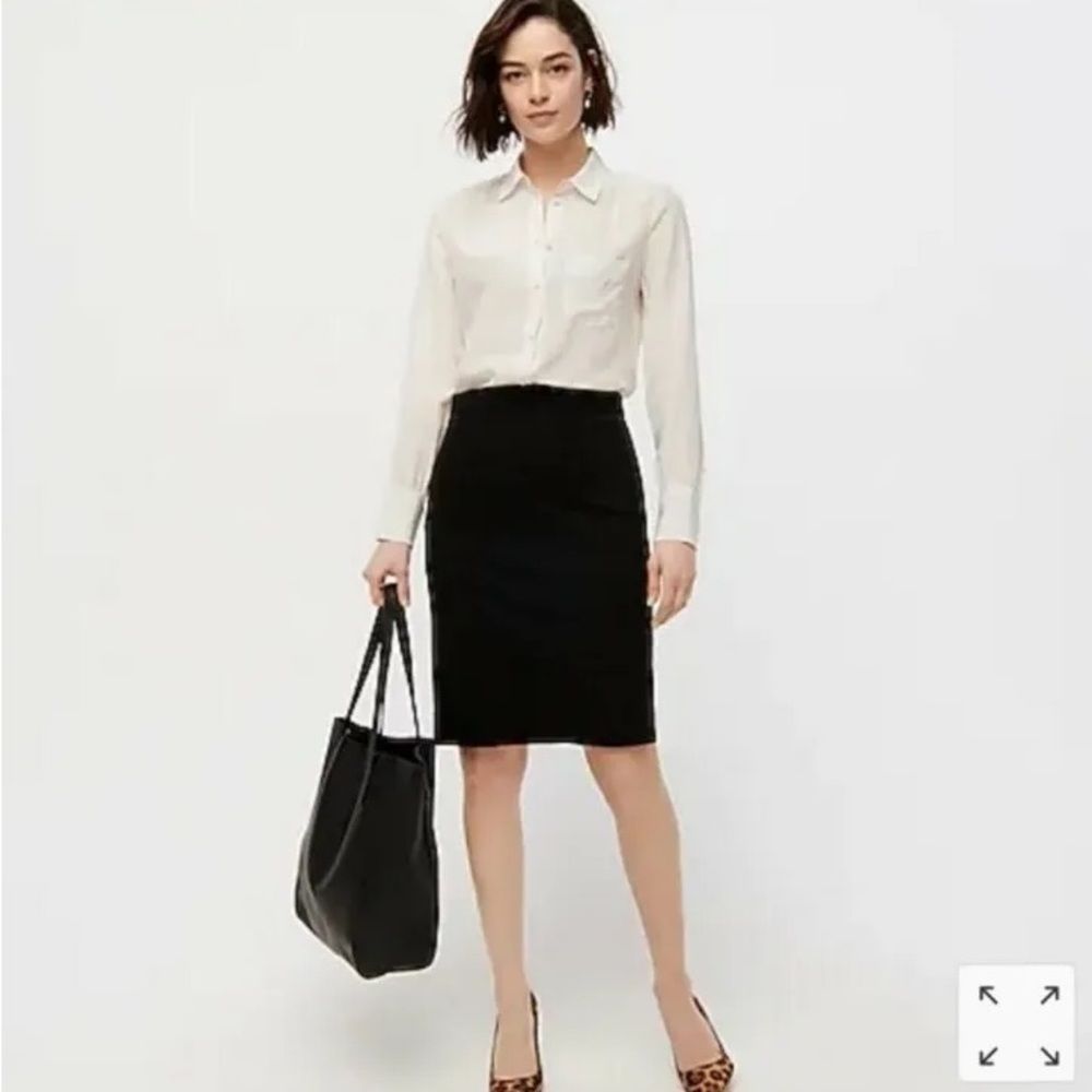NWT J. Crew double serge cotton pencil skirt